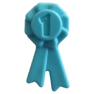 Lego stuha s číslem 1, azurová střední (92355e MEDIUM AZURE)